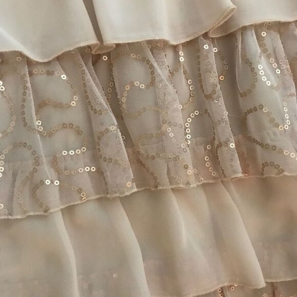 Kenzie dress sz 4 tiered ruffle sequin mini dress - Picture 5 of 6